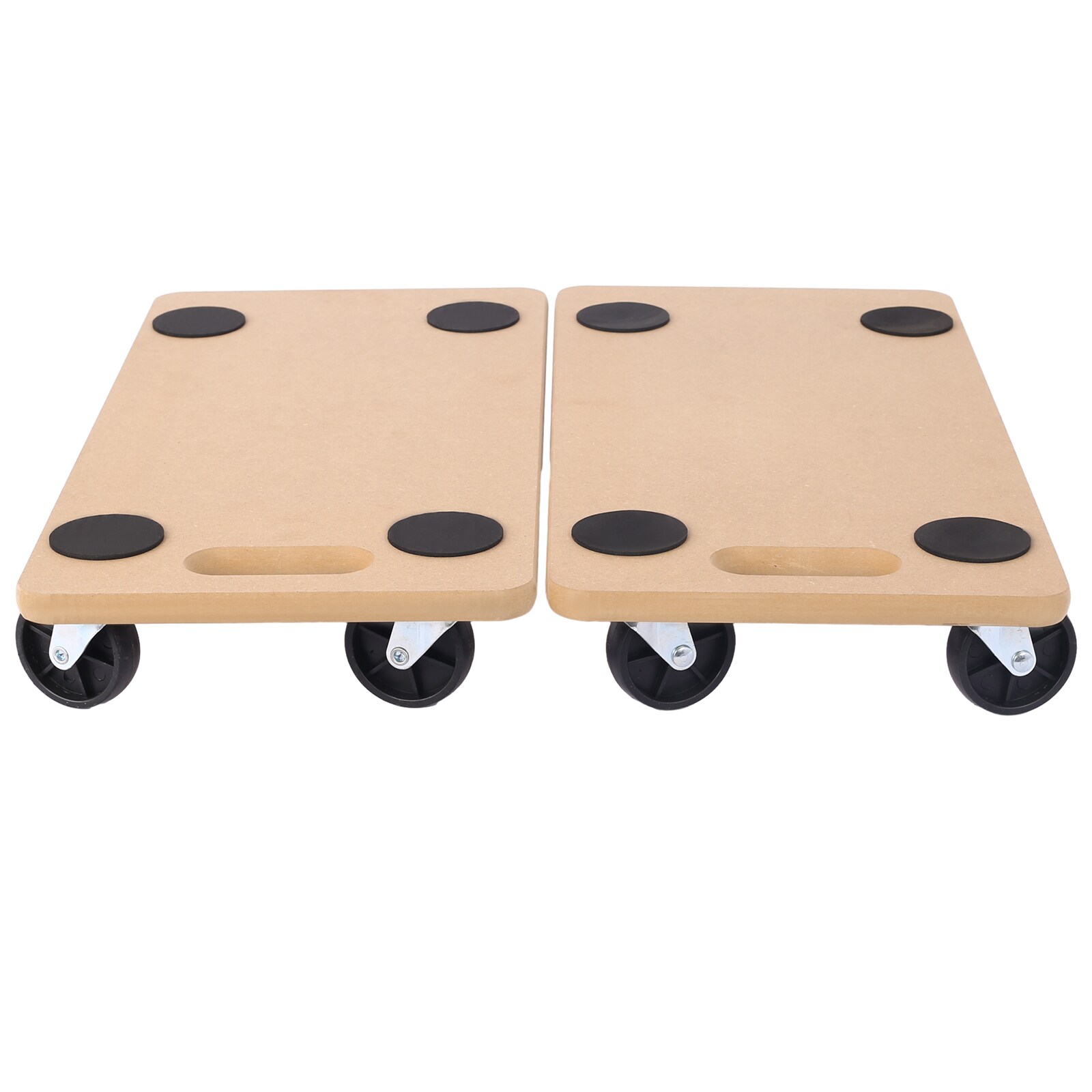 Carretilla para muebles de madera marrón de 4 ruedas con capacidad de 440 libras W4651104