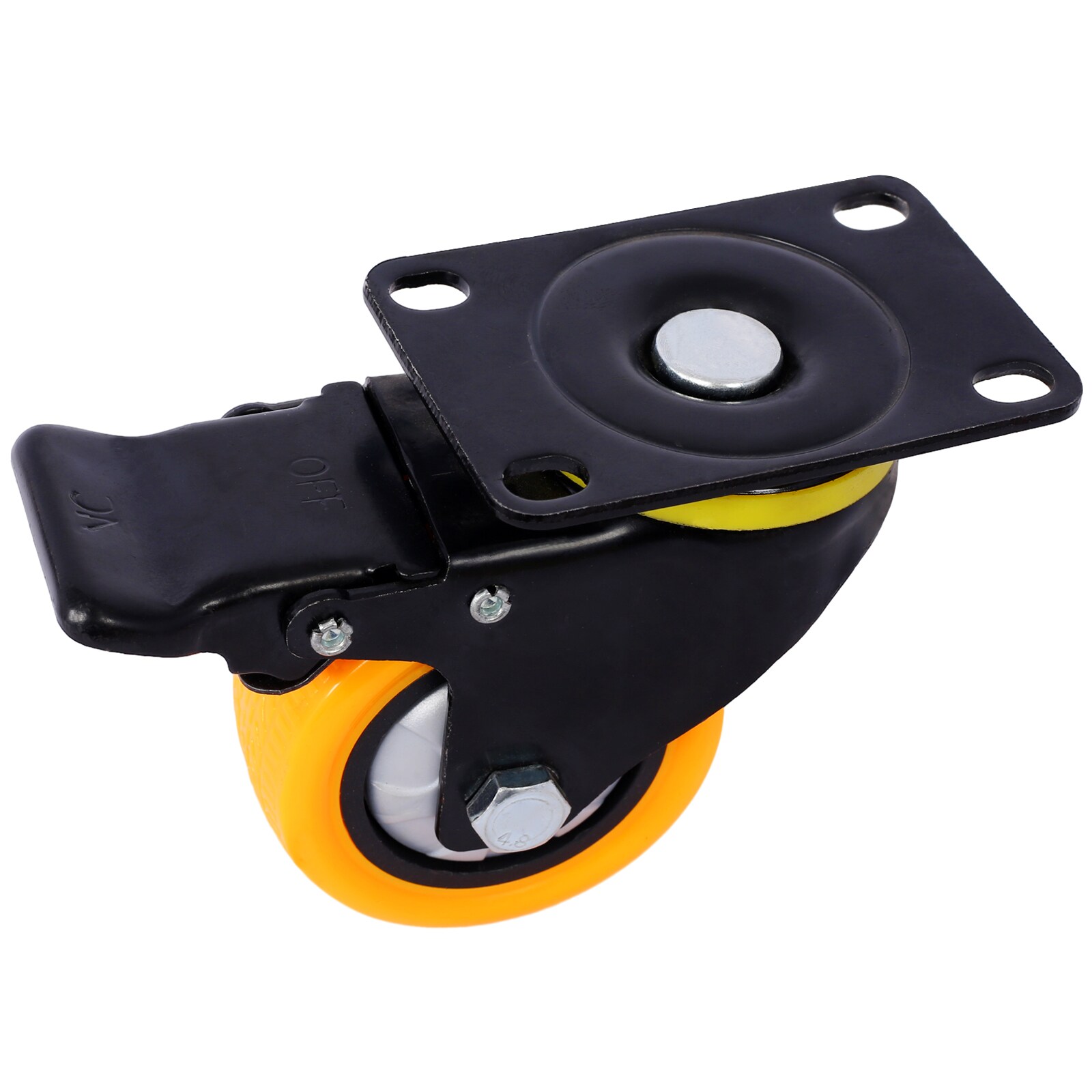 Carretilla para muebles de aluminio plateado de 4 ruedas con capacidad de 800 libras W4651102