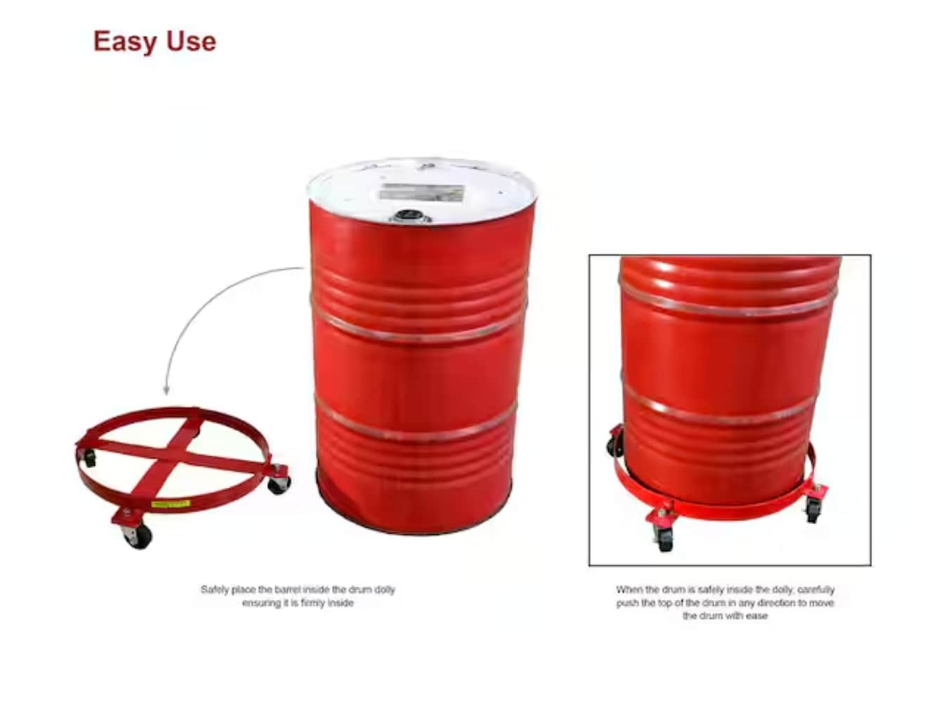 Carretilla de acero roja de 4 ruedas con capacidad de 800 libras de Milwaukee DC40146