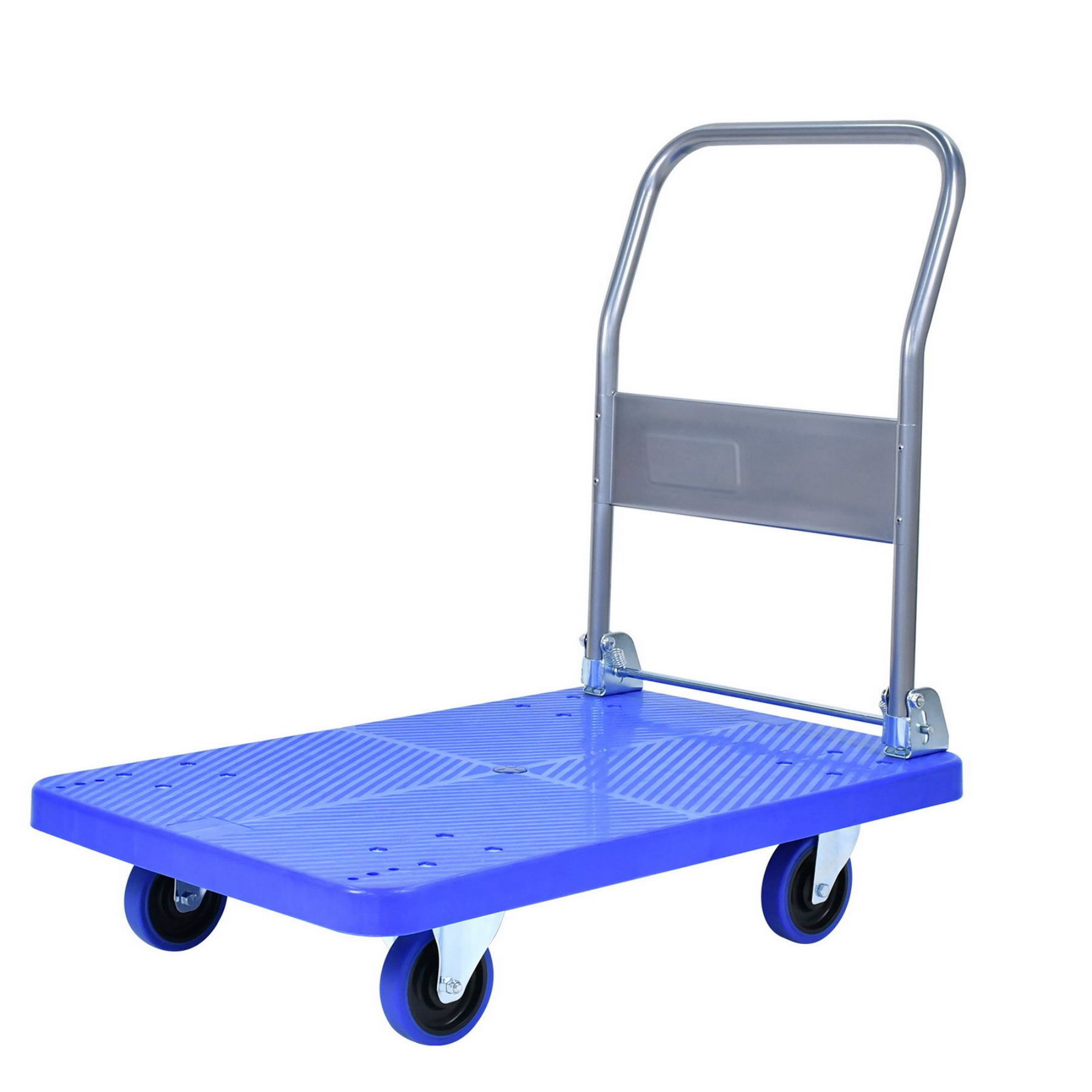 Carretilla de plataforma de servicio estándar de acero azul con capacidad de 440 libras y 4 ruedas Maocao Hoom BH-DJ-77005