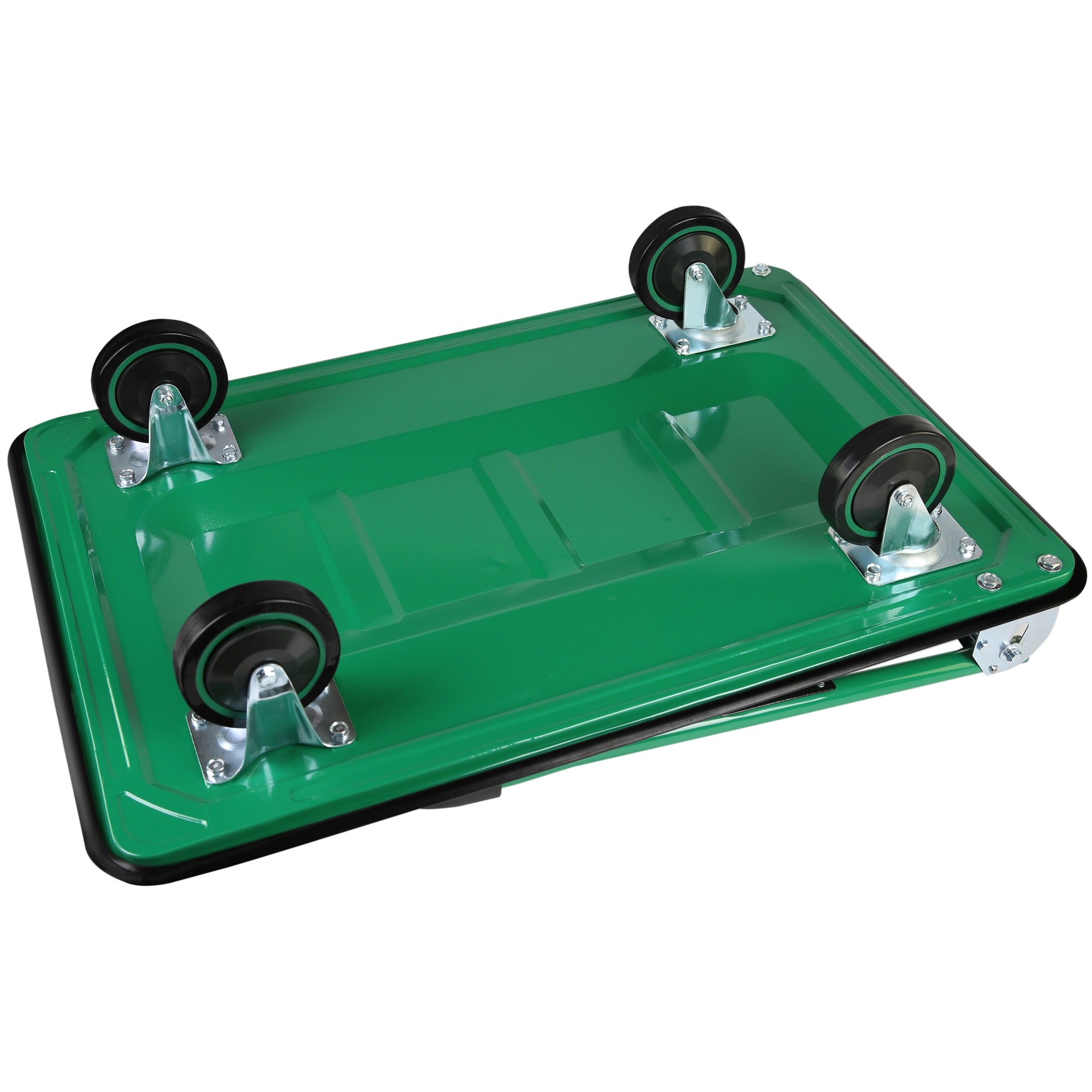 Carretilla de plataforma de trabajo estándar de acero verde de 660 libras de capacidad con 4 ruedas Kahomvis YS-QPW1-280