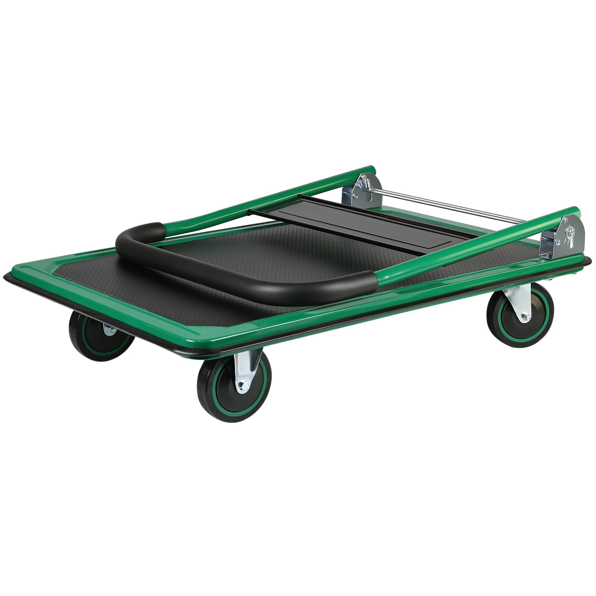 Carretilla de plataforma de trabajo estándar de acero verde de 660 libras de capacidad con 4 ruedas Kahomvis YS-QPW1-280