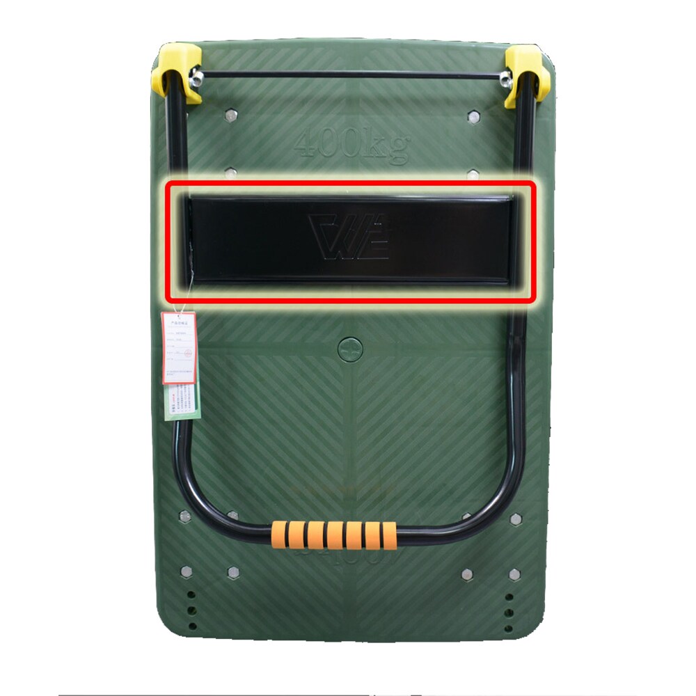 Camión plataforma de acero pesado de capacidad de 440 libras con 4 ruedas en verde Kahomvis COS-QPW1-351