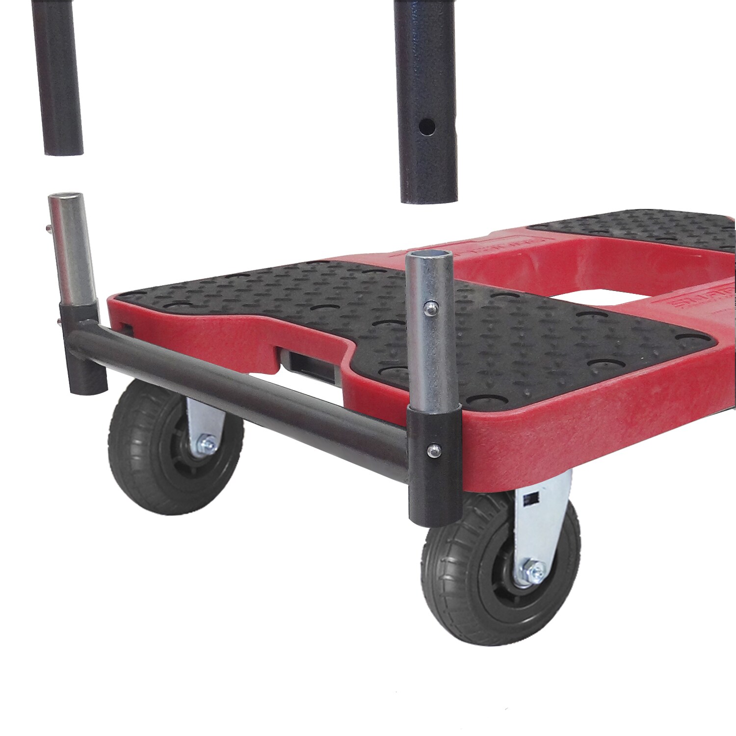 Carro de plataforma resistente de polipropileno rojo con capacidad de 1600 libras y 4 ruedas marca Snap-Loc SL1600PC6R