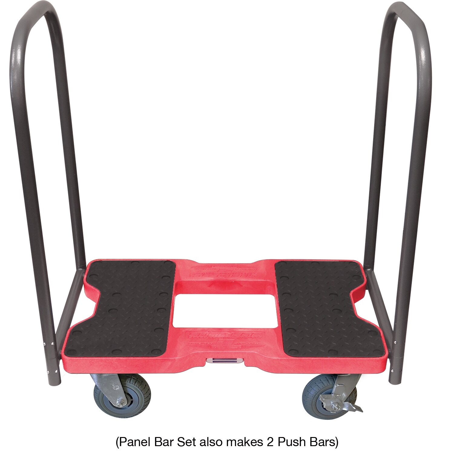 Carro de plataforma resistente de polipropileno rojo con capacidad de 1600 libras y 4 ruedas marca Snap-Loc SL1600PC6R