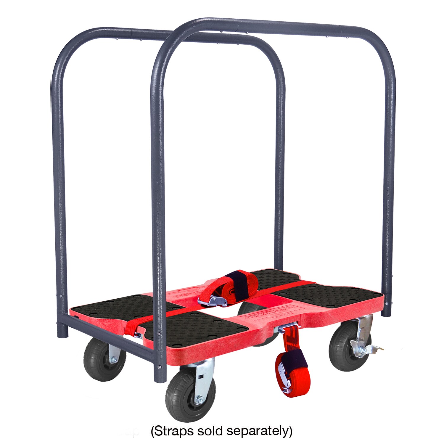 Carro de plataforma resistente de polipropileno rojo con capacidad de 1600 libras y 4 ruedas marca Snap-Loc SL1600PC6R
