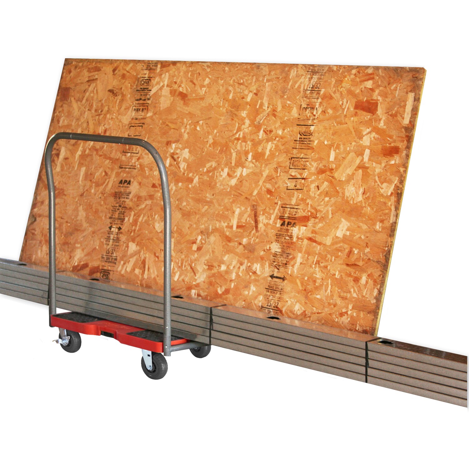 Carro de plataforma resistente de polipropileno rojo con capacidad de 1600 libras y 4 ruedas marca Snap-Loc SL1600PC6R