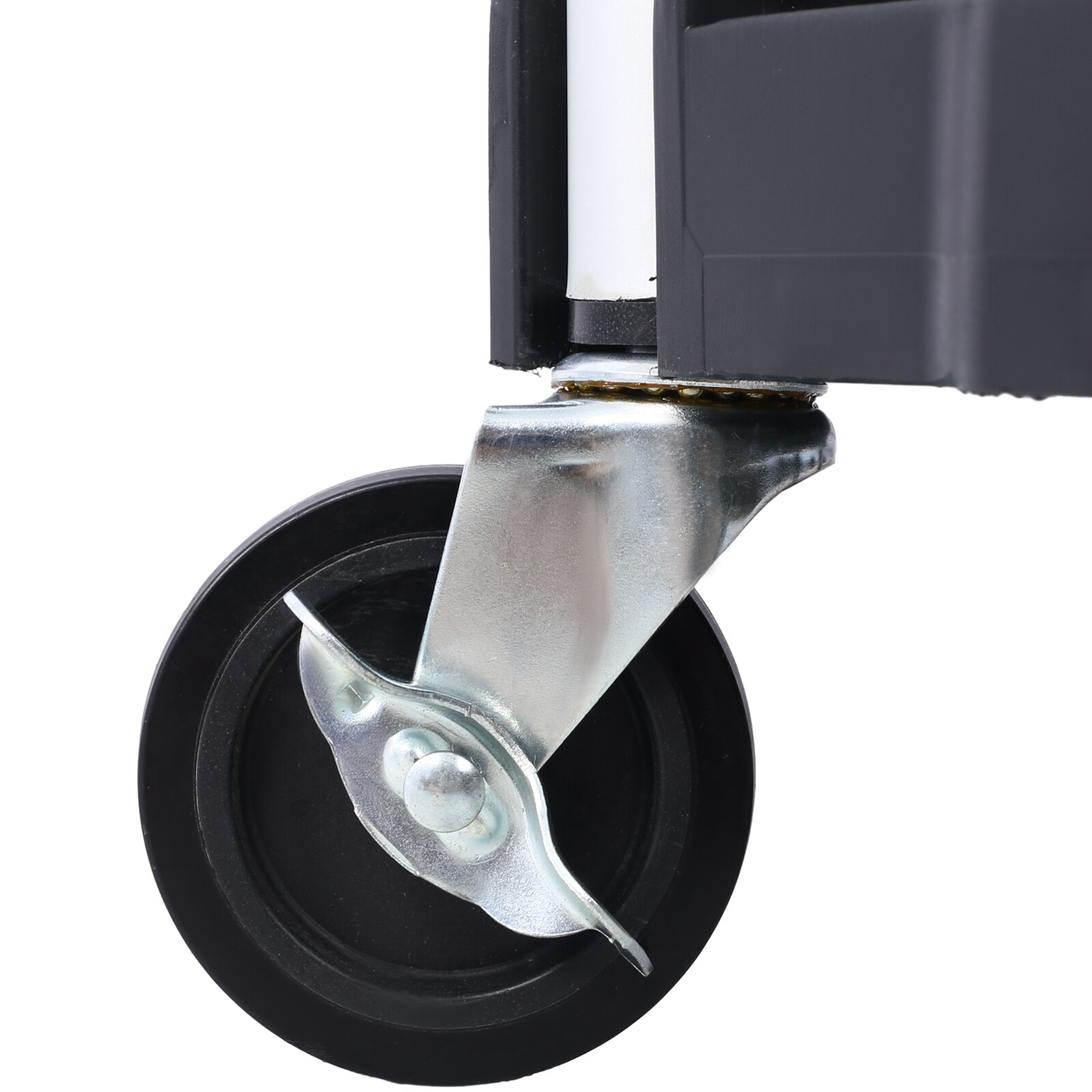 Carretilla plegable de polipropileno negra de 4 ruedas con capacidad de 50 lb. W4651101