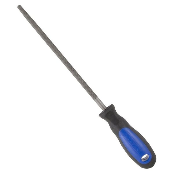 Vulcan File, Round Profile, Mill, Round Pattern, Single Cut Cut, 3/8 in W Blade, Cushion-Grip Handle - JL-F006
