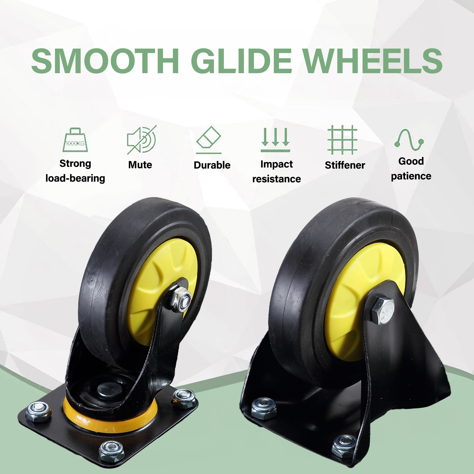 Carretilla de mano plegable de plástico verde con capacidad de 880 lb y 4 ruedas Siavonce FZ-D0102HRIM68