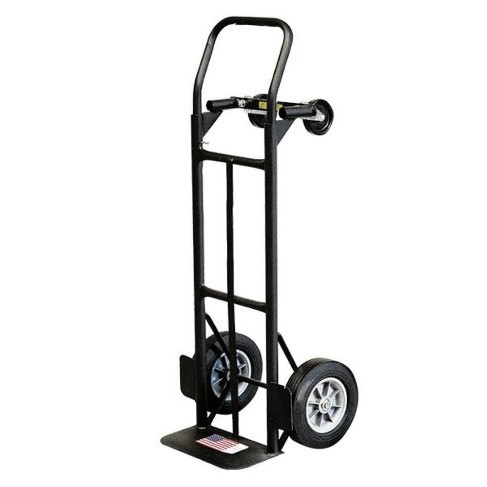 Carretilla manual convertible de acero negro de 4 ruedas Milwaukee con capacidad de 800 libras DC36080S