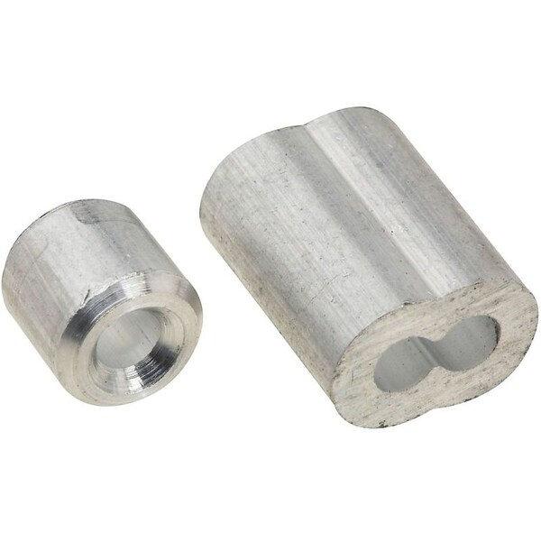 Férrula y tope de la serie SPB3231 de National Hardware, cable de 1/8 pulgadas de diámetro, aluminio - N830-352