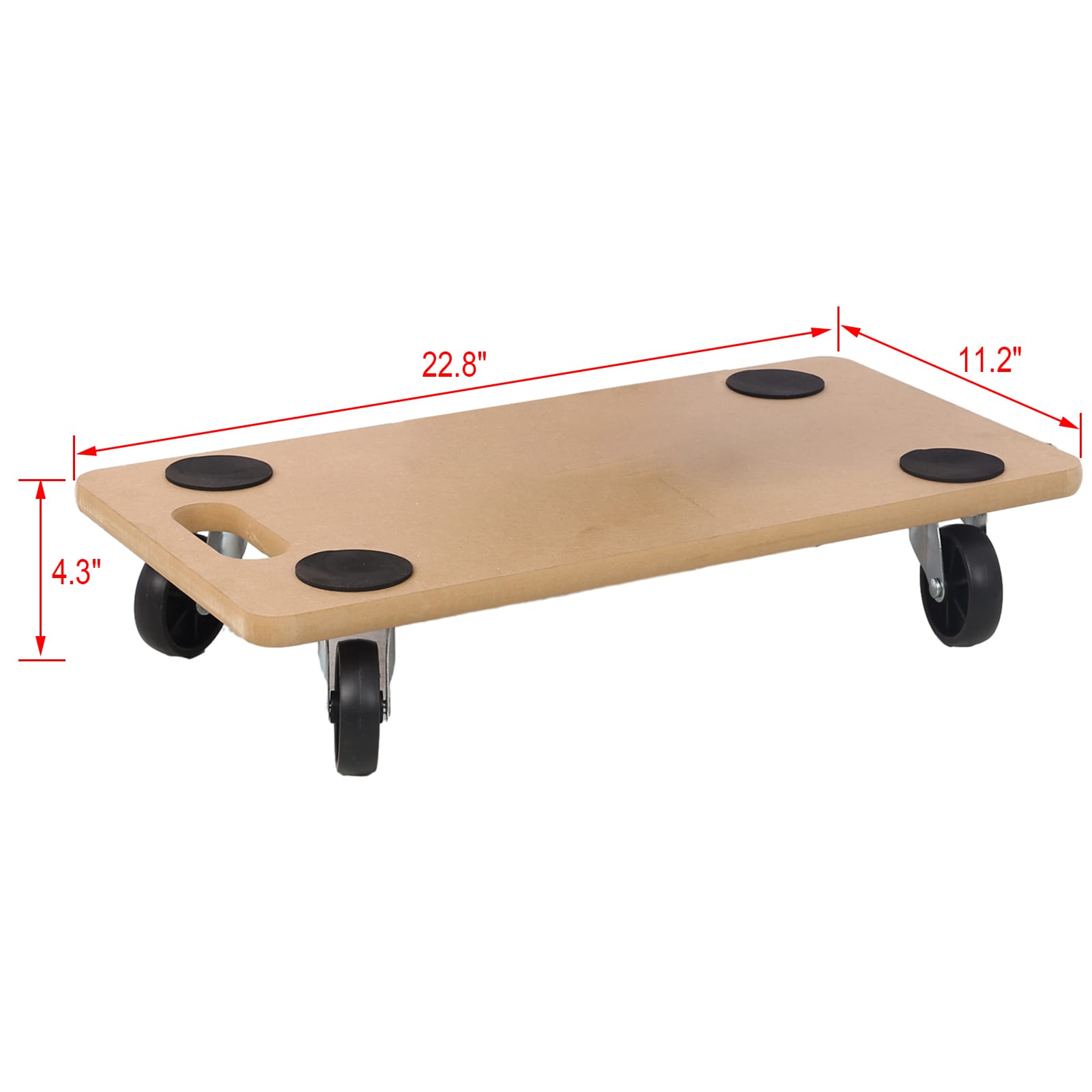 Mueble de madera marrón con ruedas y capacidad de 500 libras Maocao Hoom FZ77451