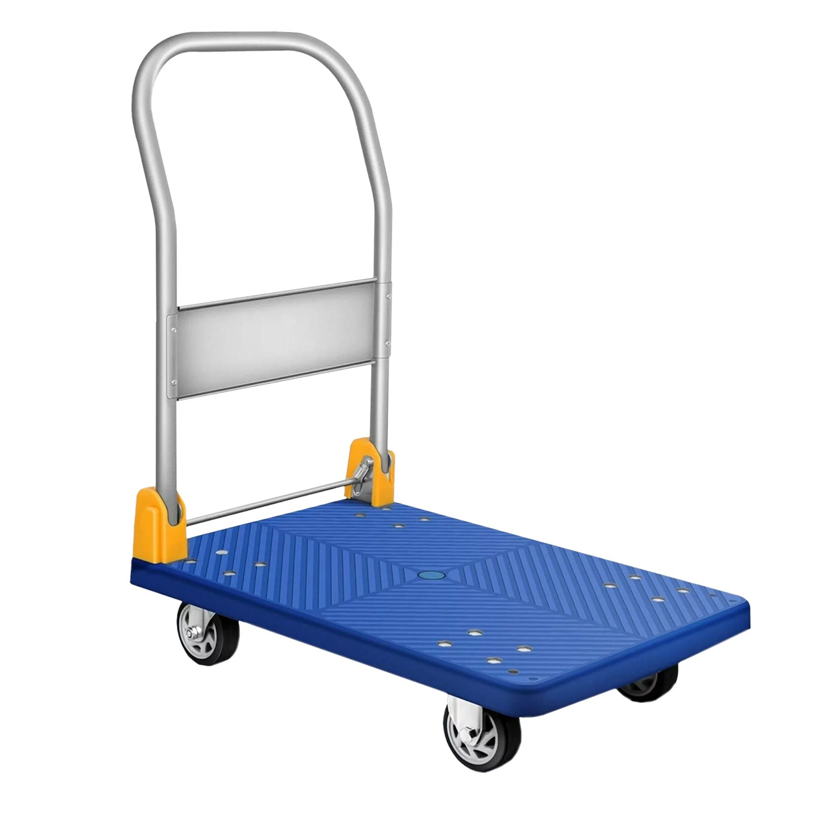 Carretilla de mano estándar de acero azul Maocao Hoom 880 lb de capacidad con 4 ruedas BH-DJ-7858