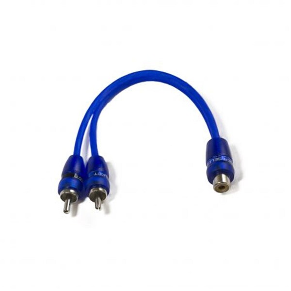 Cable de Conexión en Y Azul de la Serie de Competencia Stinger 2 Macho a 1 Hembra - SSRCB2M