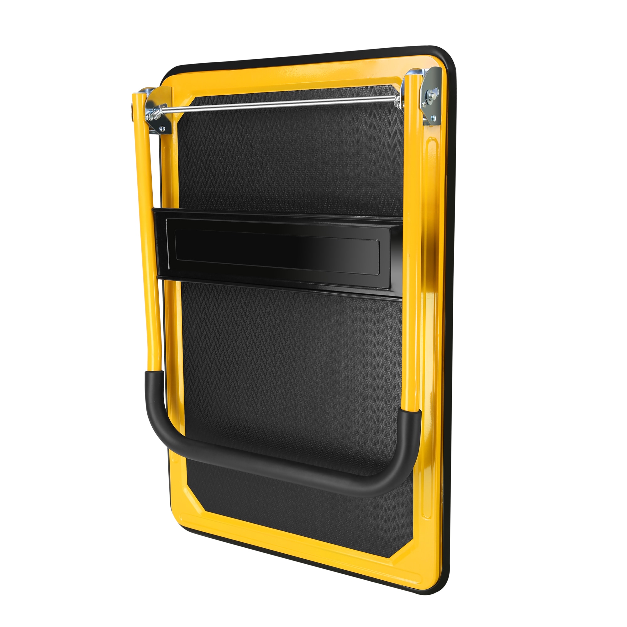 Carretilla de plataforma amarilla de servicio estándar con capacidad para 660 libras de Kahomvis con 4 ruedas. YS-QPW1-278