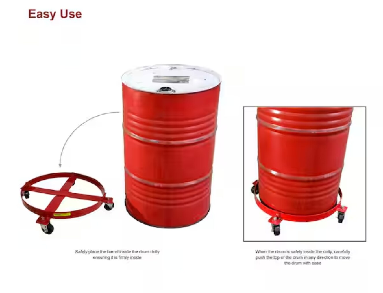 Carretilla de acero roja de 4 ruedas con capacidad de 500 libras de Milwaukee DC40145