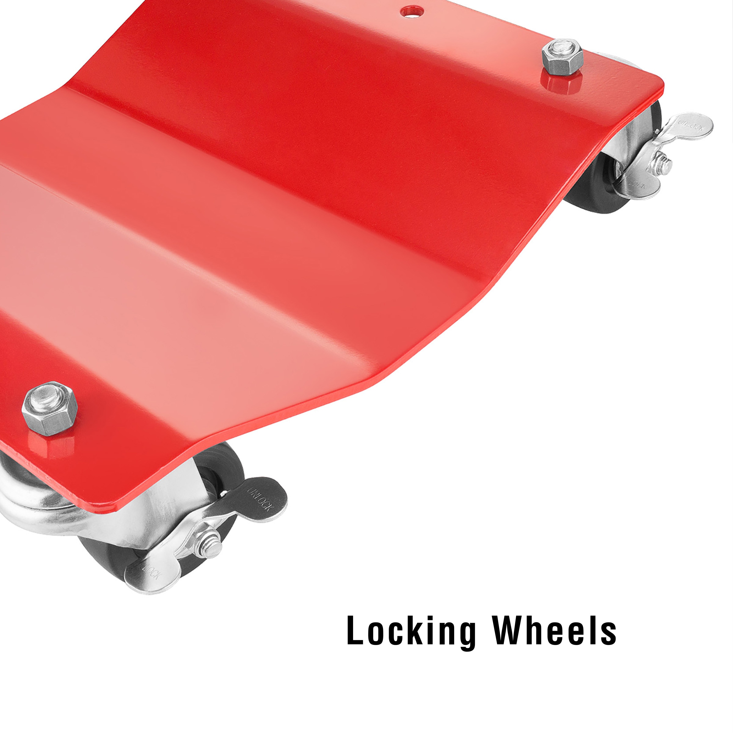 Carretilla de acero roja de 4 ruedas con capacidad de 6000 libras Stalwart 83-DT5497
