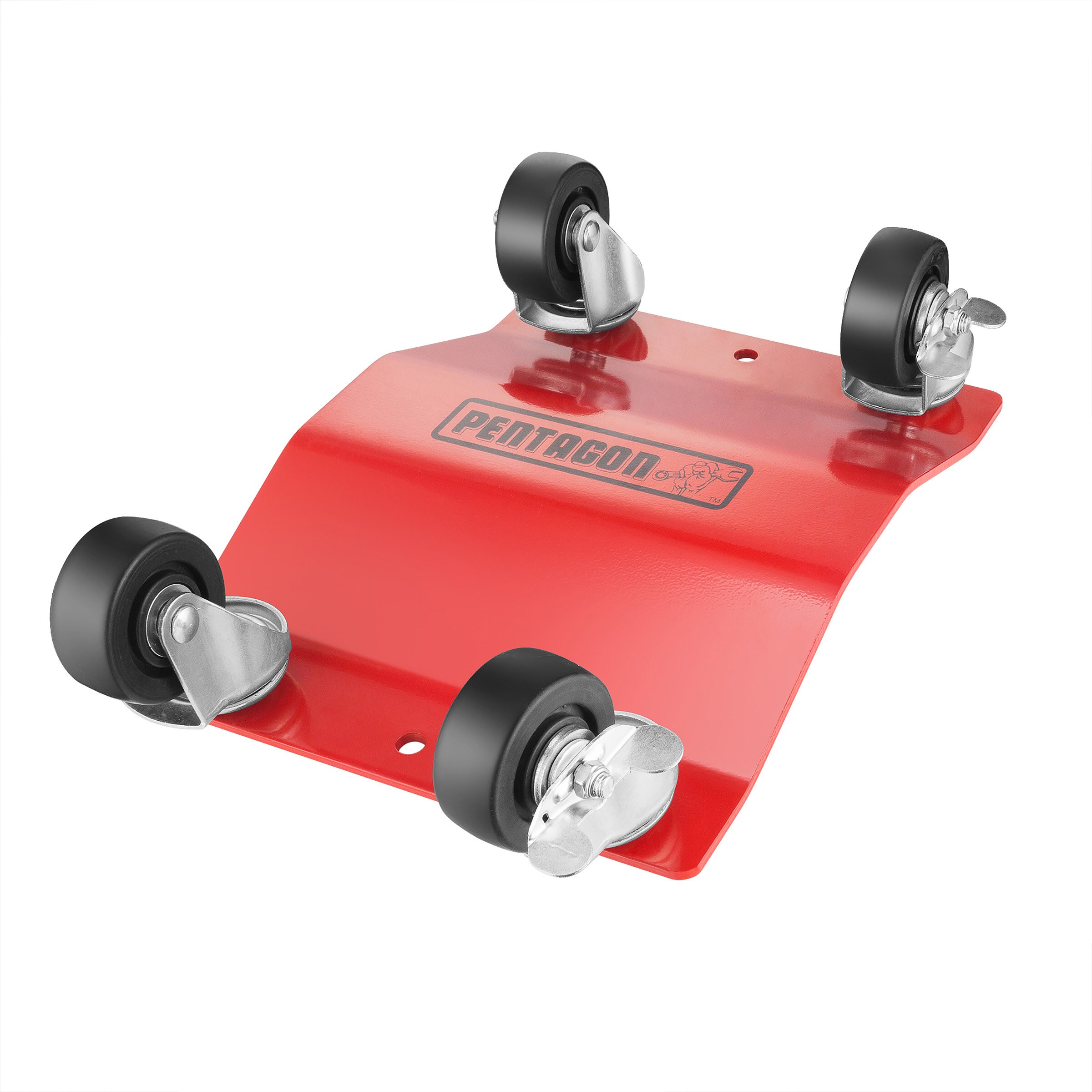 Carretilla de acero roja de 4 ruedas con capacidad de 6000 libras Stalwart 83-DT5497