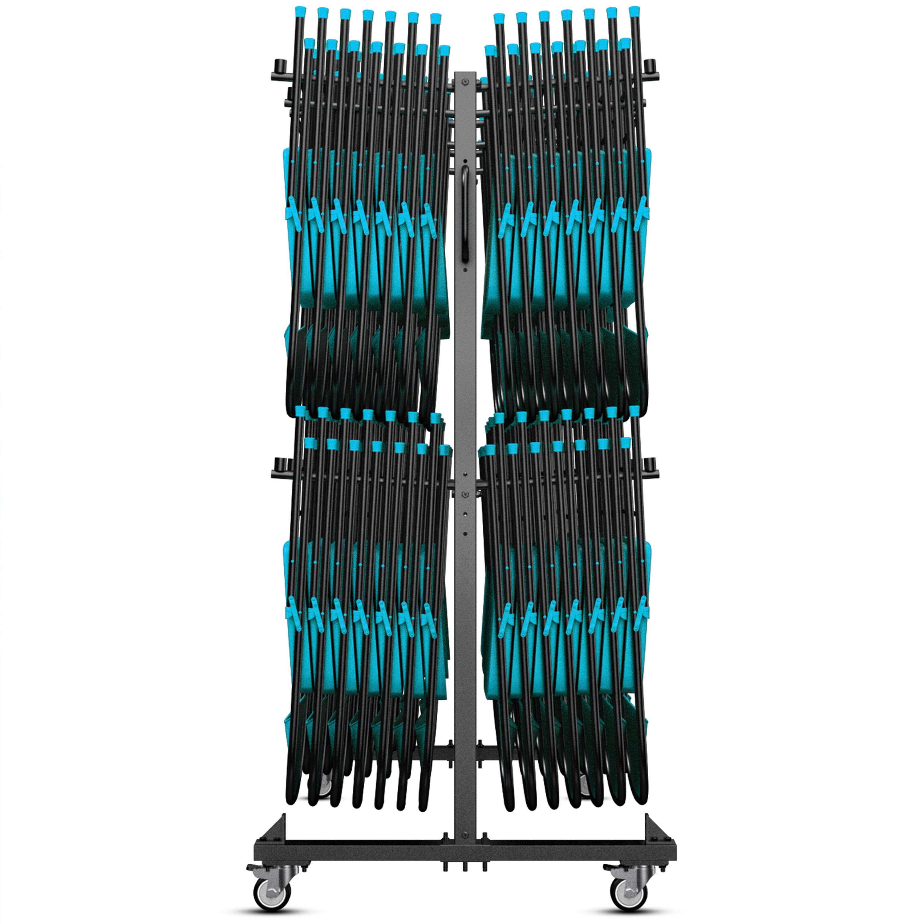 Carrito para muebles de acero negro de 4 ruedas con capacidad de 660 libras de Flash Furniture