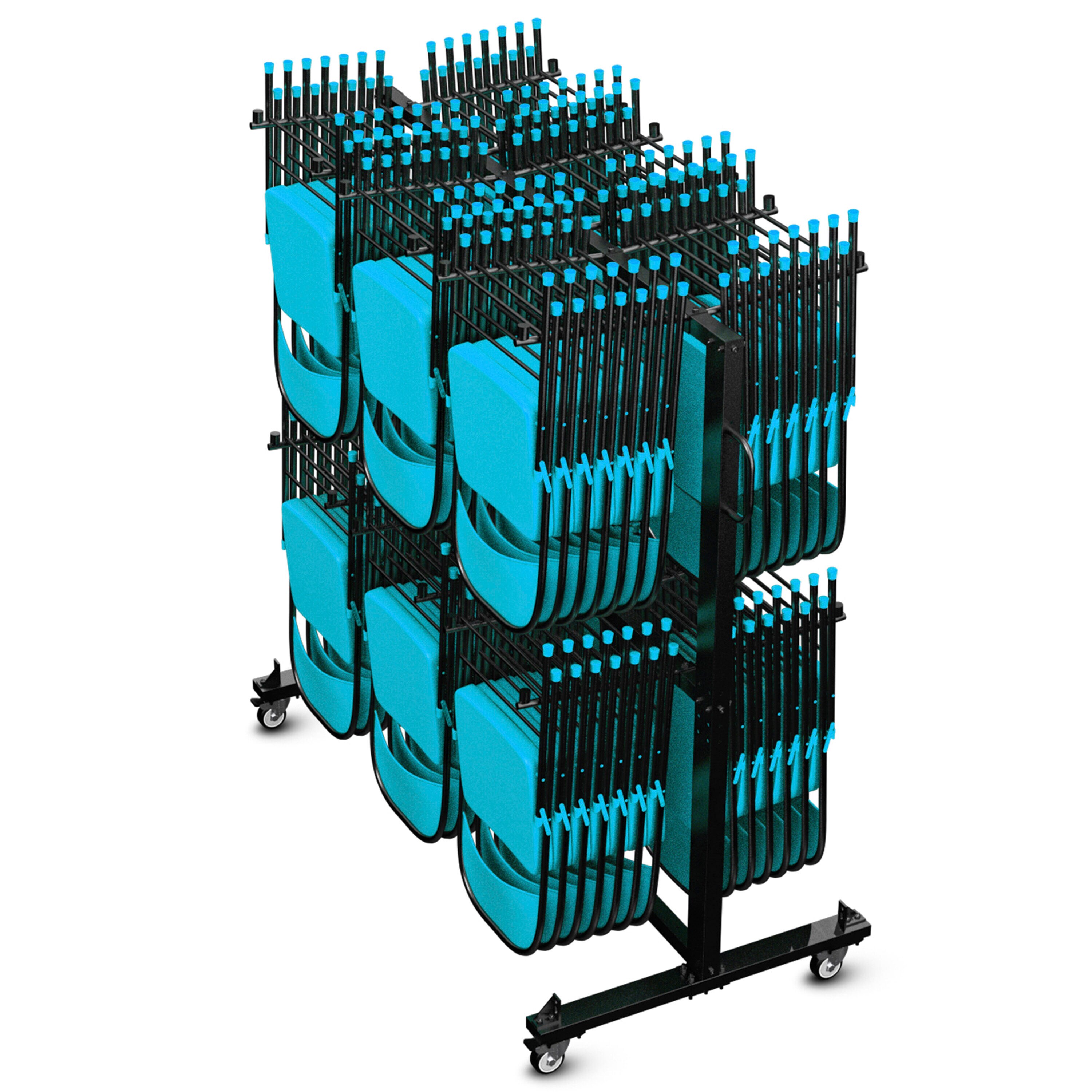 Carrito para muebles de acero negro de 4 ruedas con capacidad de 660 libras de Flash Furniture