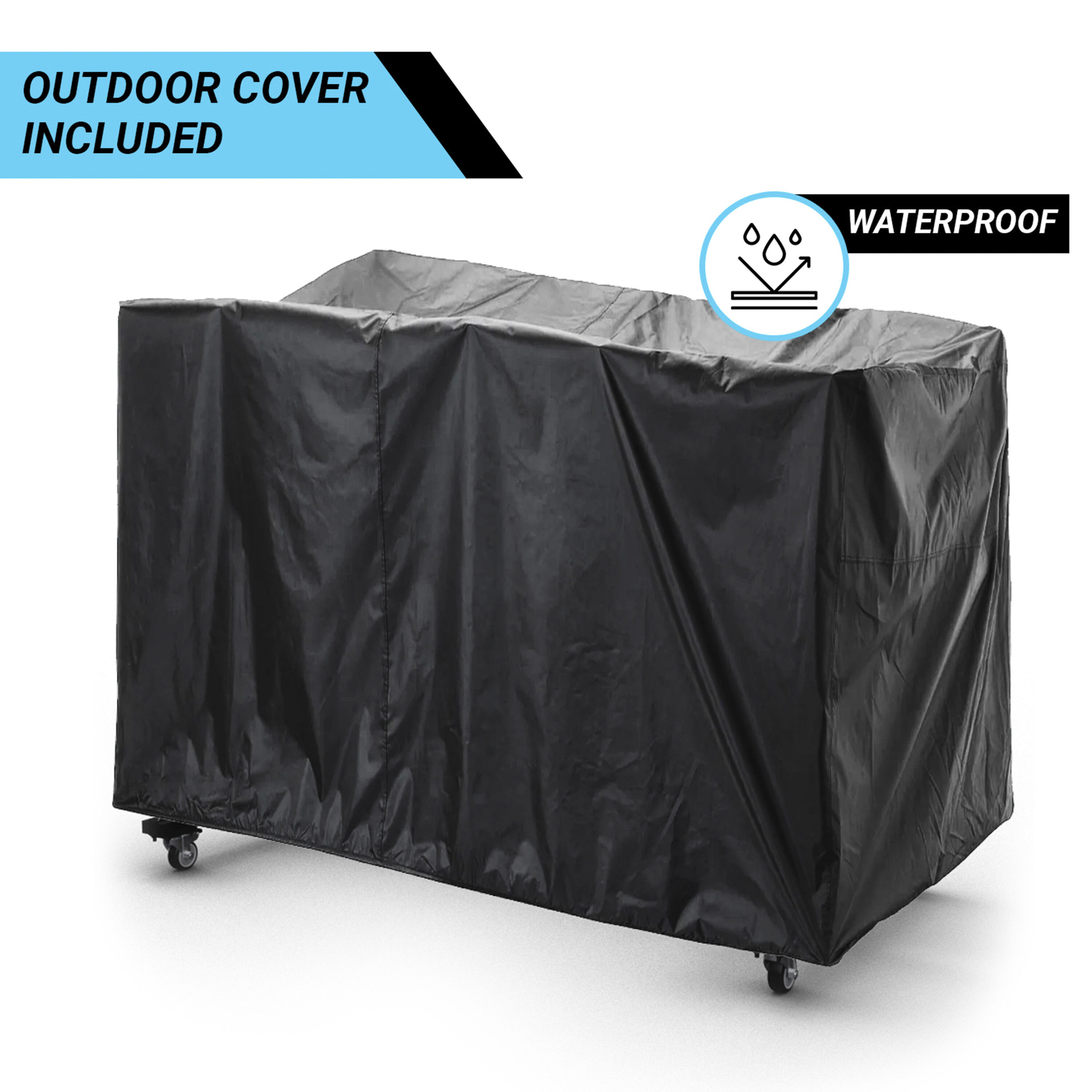 Carrito para muebles de acero negro de 4 ruedas con capacidad de 660 libras de Flash Furniture