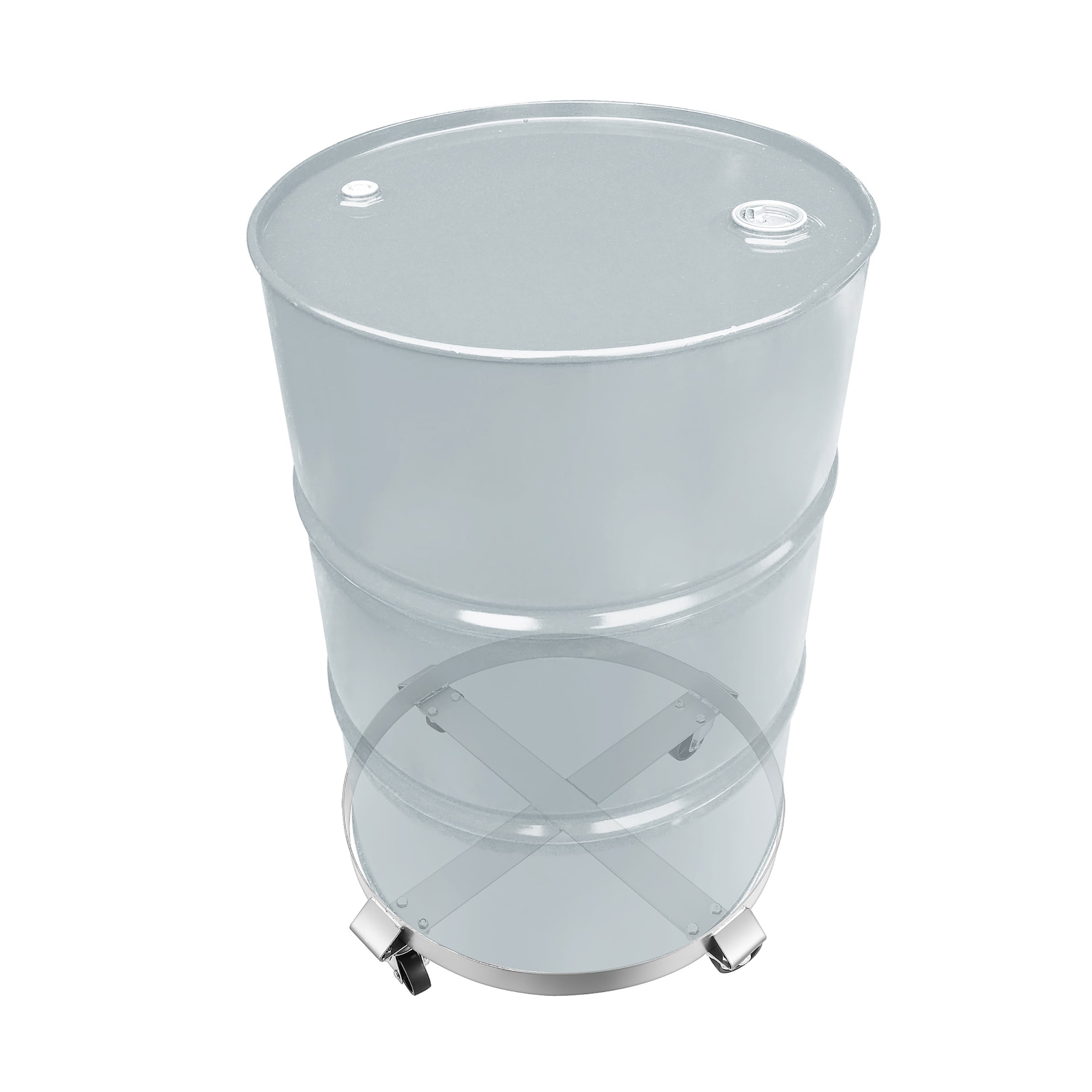 Dolly de acero plateado de 4 ruedas con capacidad de 1000 libras de Fleming Supply 657326AGO