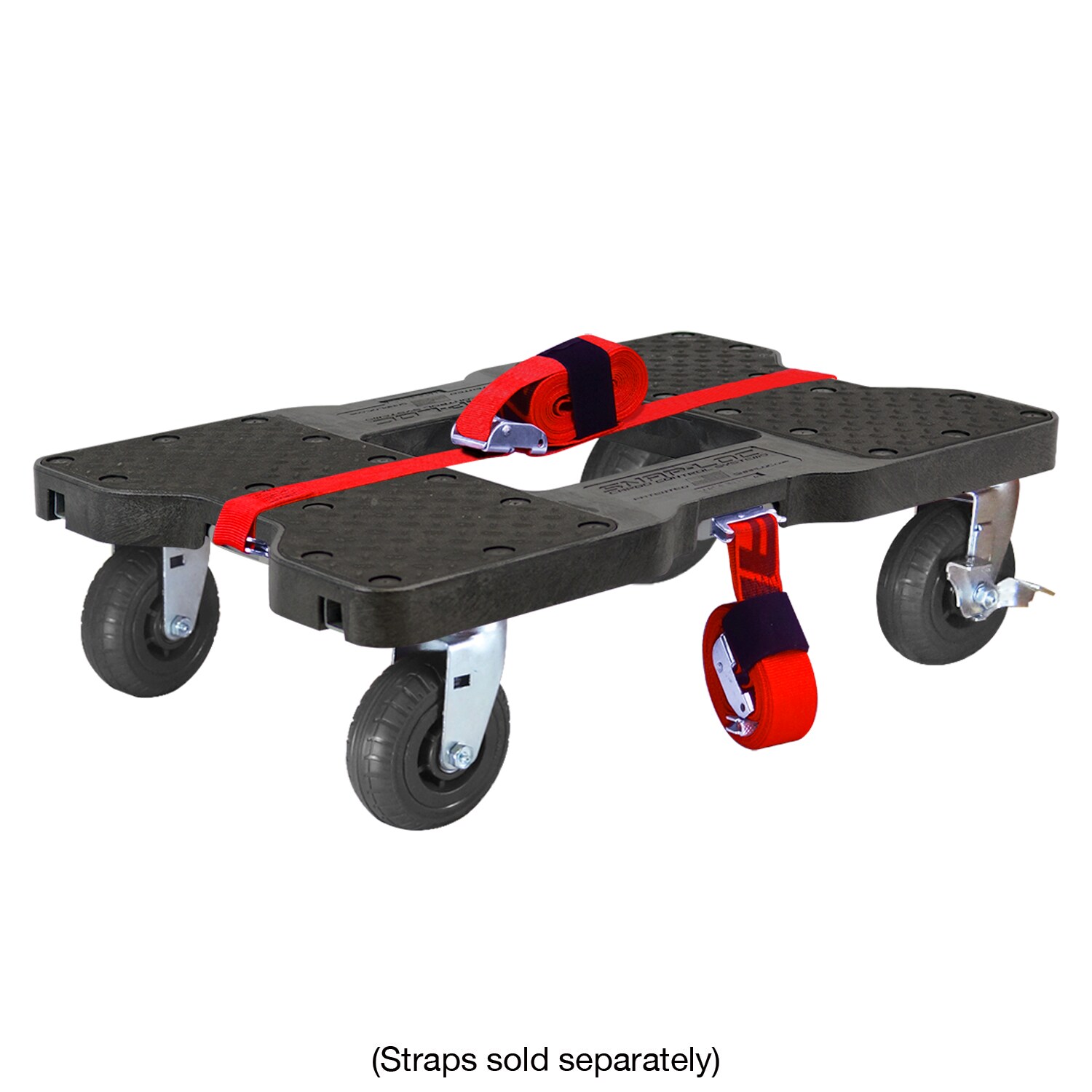 Dolly de plástico negro de 4 ruedas con capacidad de 1600 lb Snap-Loc SL1600D6B