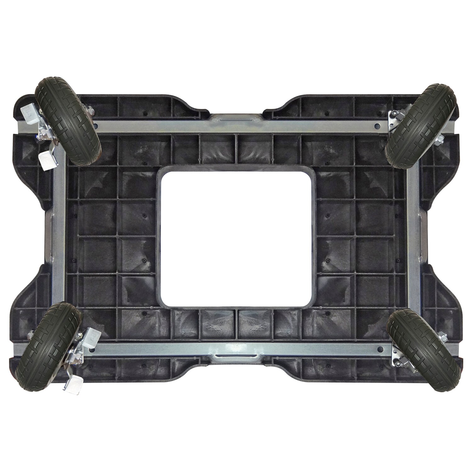 Dolly de plástico negro de 4 ruedas con capacidad de 1600 lb Snap-Loc SL1600D6B