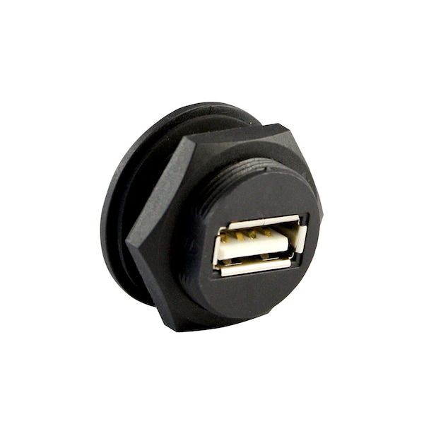 Conector USB para panel, tipo A hembra a pines para soldar, con blindaje - ASICPICUSB2.0AS