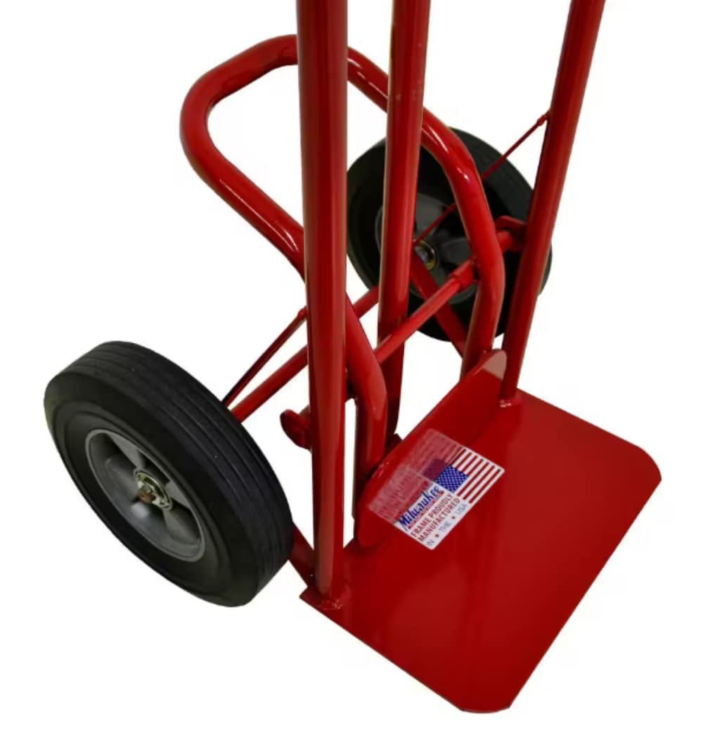 Carretilla de mano estándar de acero rojo con capacidad de 800 lbs y 2 ruedas Milwaukee DC47025