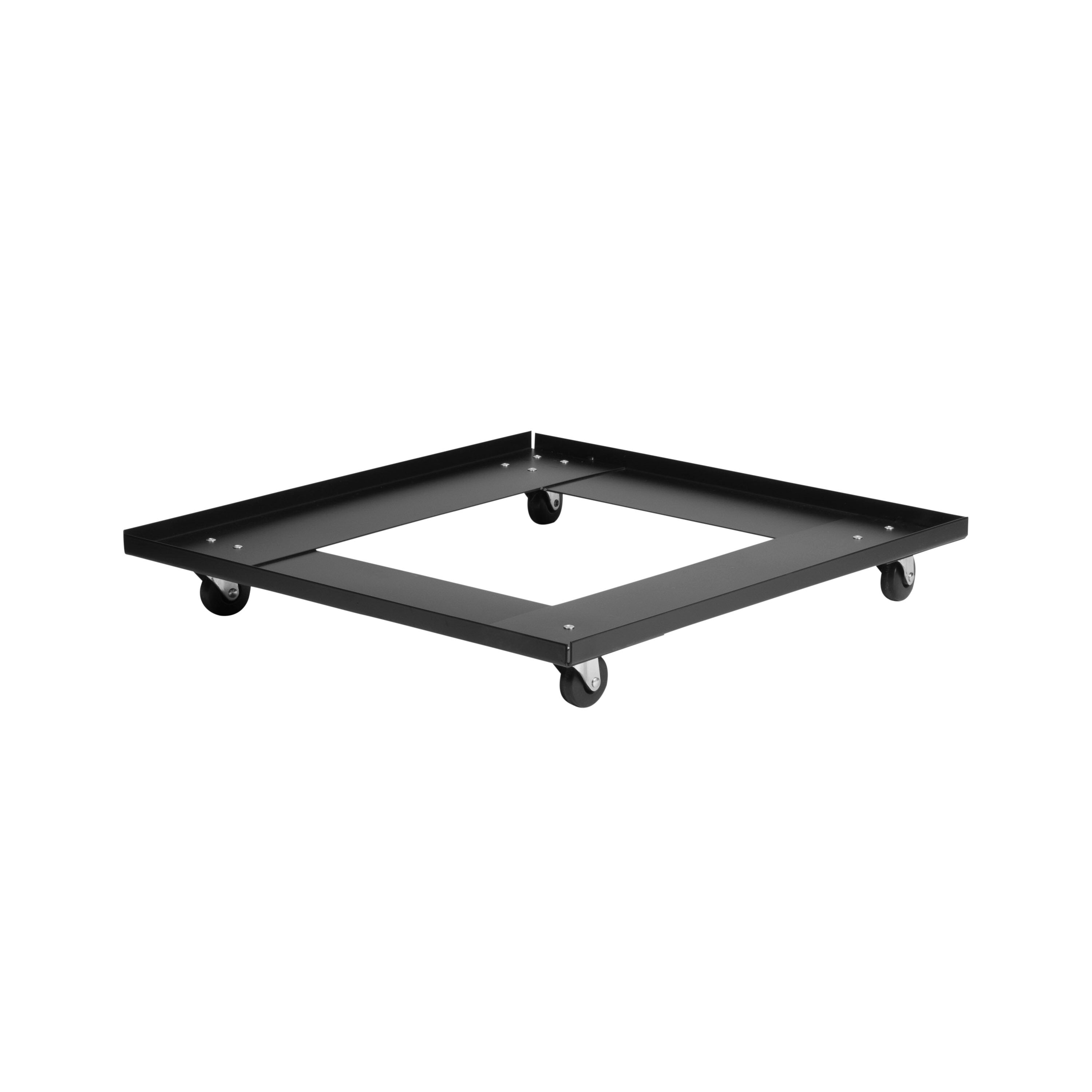 Carretilla de acero negra de 4 ruedas con capacidad de 265 libras de Hampden Furnishings HMDDL81