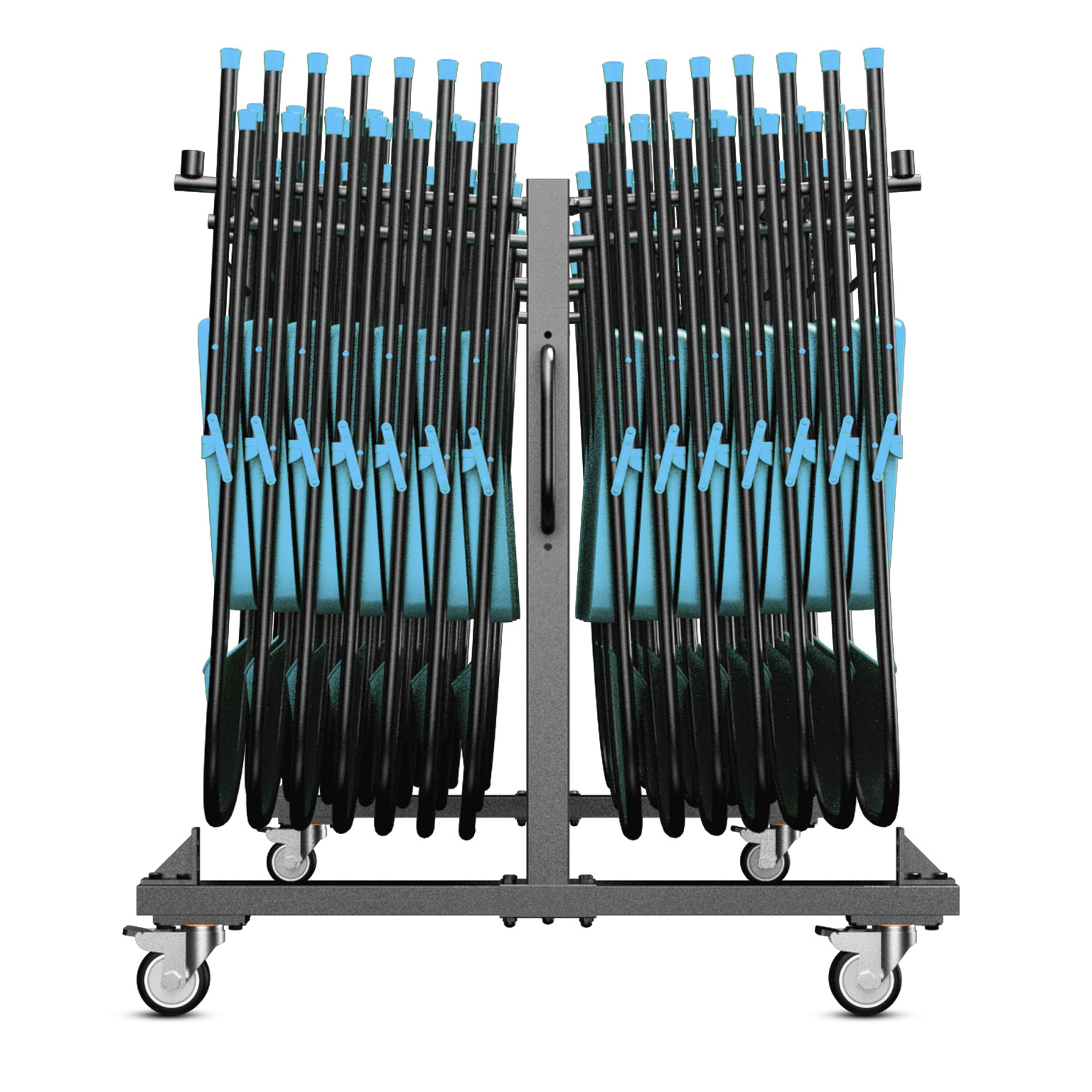 Carrito de carga de muebles de acero negro de 4 ruedas con capacidad de 330 libras Flash Furniture 196861022180
