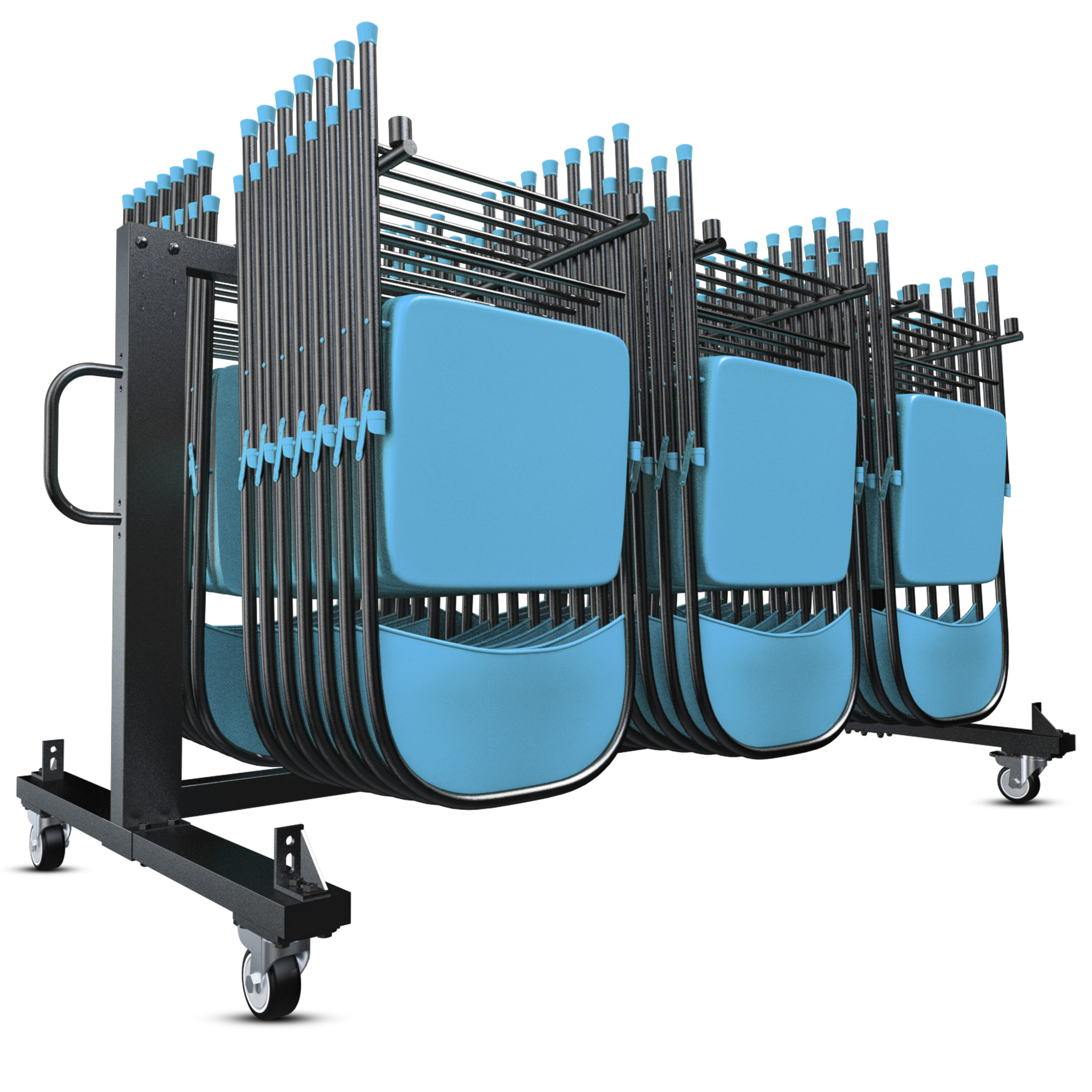 Carrito de carga de muebles de acero negro de 4 ruedas con capacidad de 330 libras Flash Furniture 196861022180