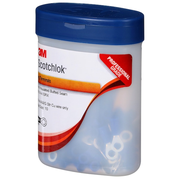 Terminal de anillo de vinilo Scotchlok 16-14 AWG para perno #10 PK100 - MVU14-10RX