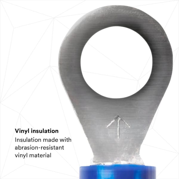Terminal de anillo de vinilo Scotchlok 16-14 AWG para perno #10 PK100 - MVU14-10RX