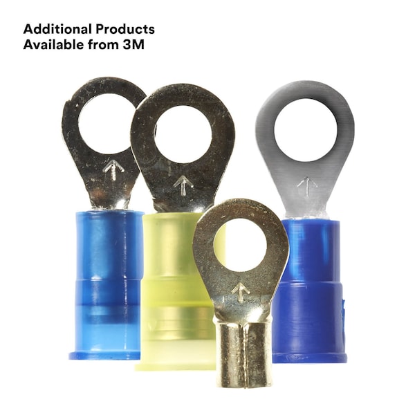 Terminal de anillo de vinilo Scotchlok 16-14 AWG para perno #10 PK100 - MVU14-10RX