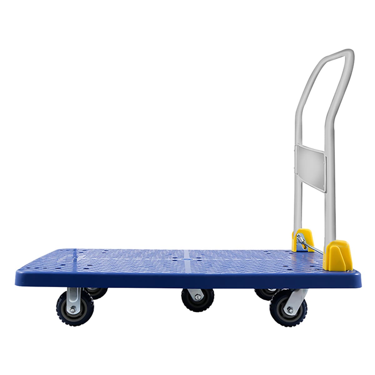 Carretilla de mano plegable de acero azul con capacidad de 1320 libras y 4 ruedas Kahomvis DHS-QPW1-7861
