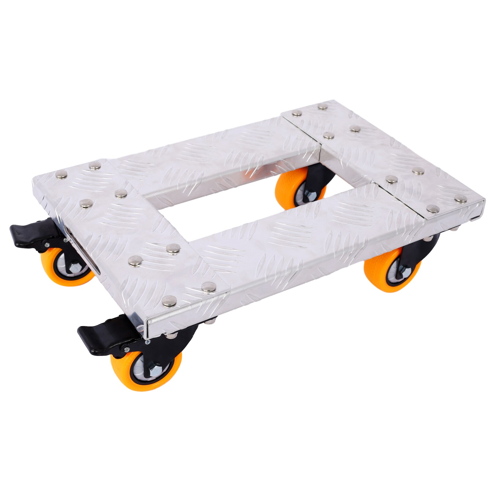 Mecedor de muebles de aluminio plateado Maocao Hoom con capacidad de 800 libras y 4 ruedas FZ77454