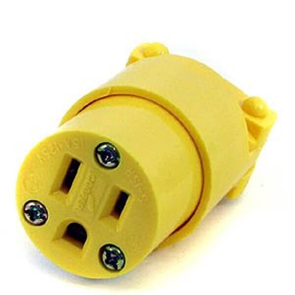 Conector hembra de vinilo Nextgen de 3 cables 15-Amp amarillo - NE438253