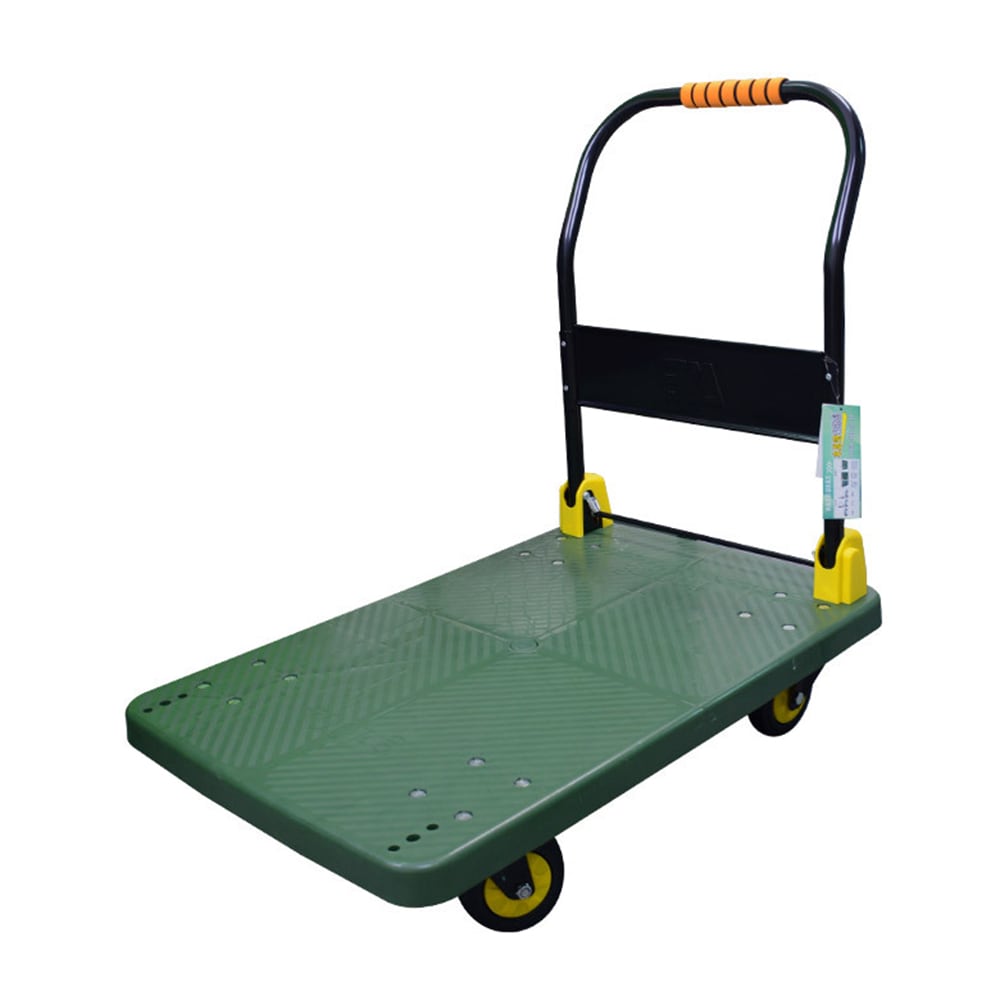 Carretilla plataforma de acero verde resistente de 4 ruedas con capacidad de 880 libras Kahomvis COS-QPW1-354