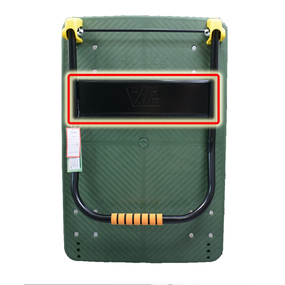 Carretilla plataforma de acero verde resistente de 4 ruedas con capacidad de 880 libras Kahomvis COS-QPW1-354