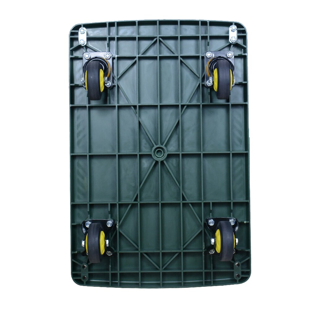 Carretilla plataforma de acero verde resistente de 4 ruedas con capacidad de 880 libras Kahomvis COS-QPW1-354