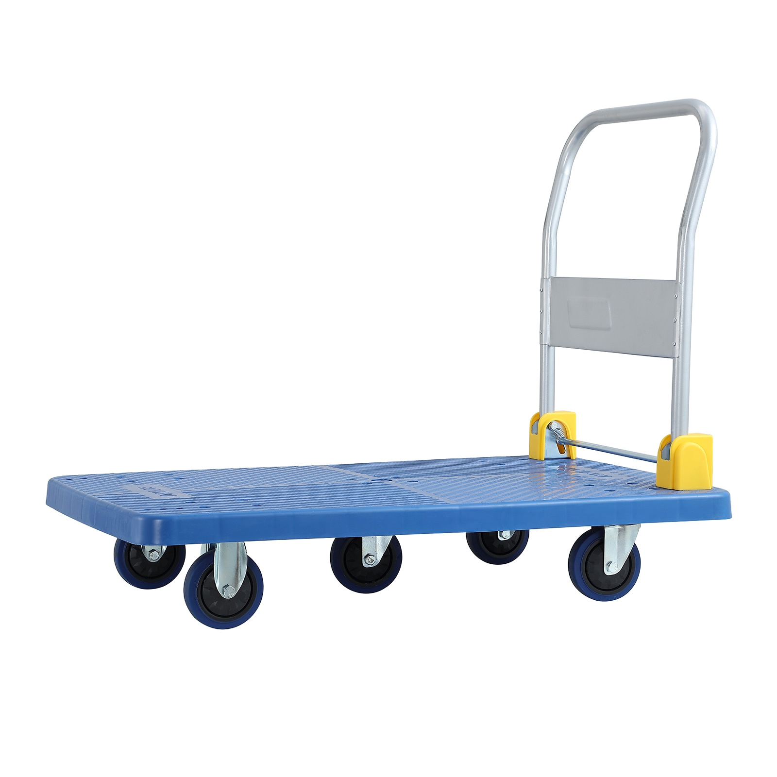 Carretilla de plataforma estándar de acero azul Maocao Hoom 1320 libras de capacidad con 5 ruedas MZH27952