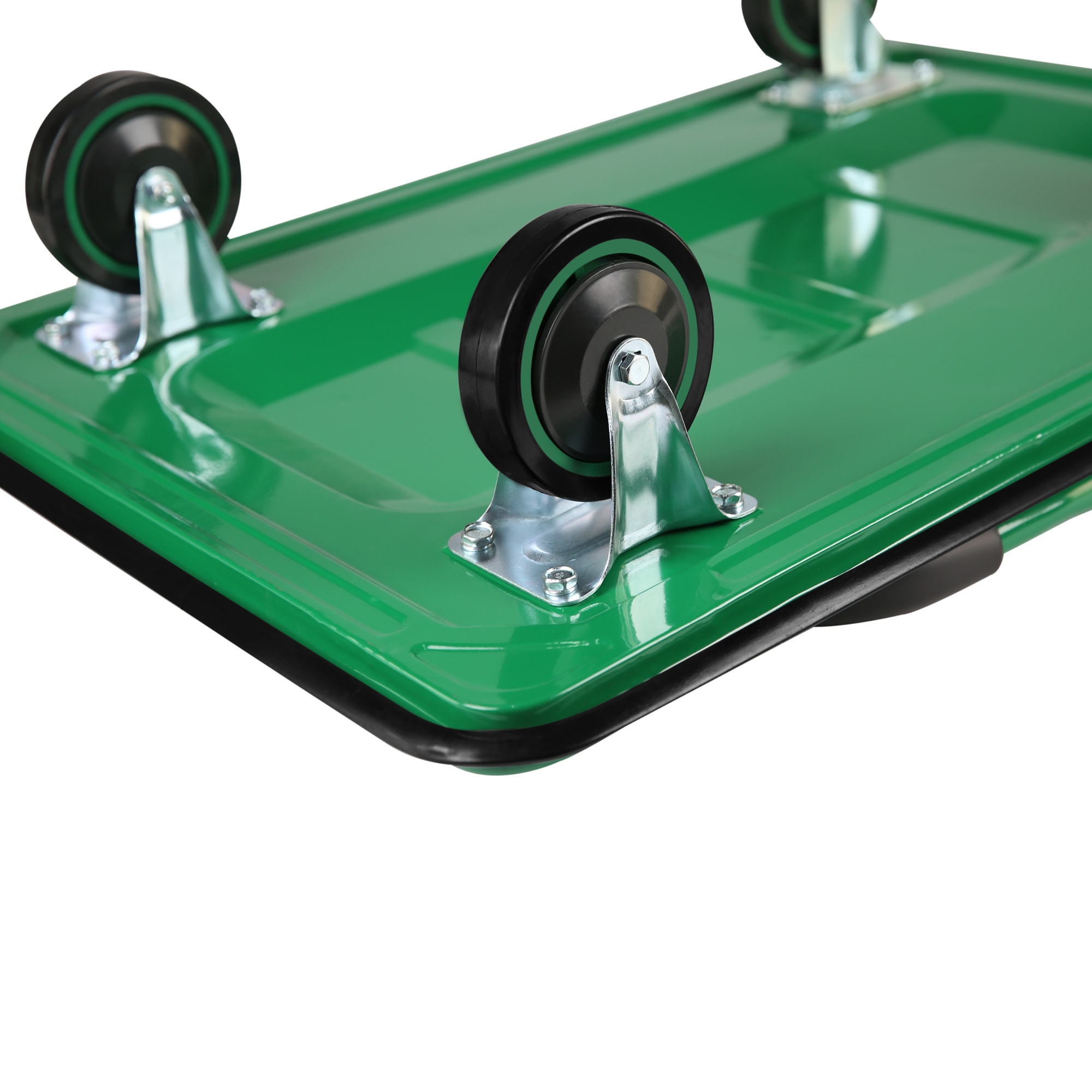 Carretilla manual de acero verde de servicio pesado de 660 lb de capacidad con 4 ruedas Siavonce ZX-D0102HAEM8U
