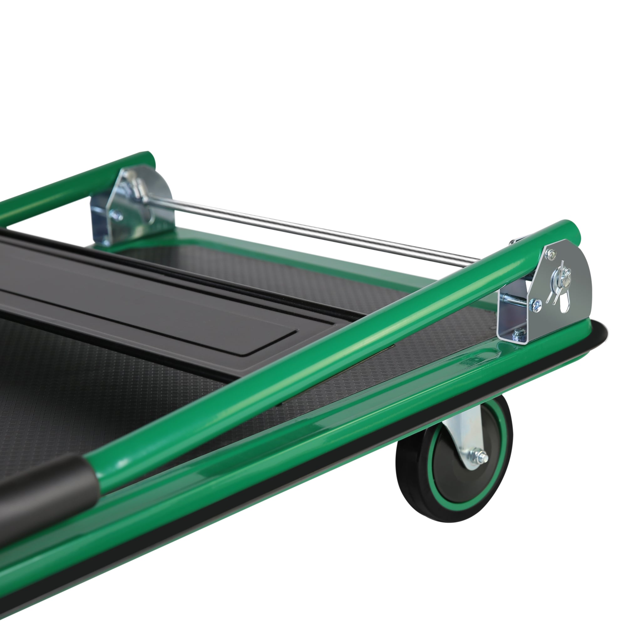 Carretilla manual de acero verde de servicio pesado de 660 lb de capacidad con 4 ruedas Siavonce ZX-D0102HAEM8U