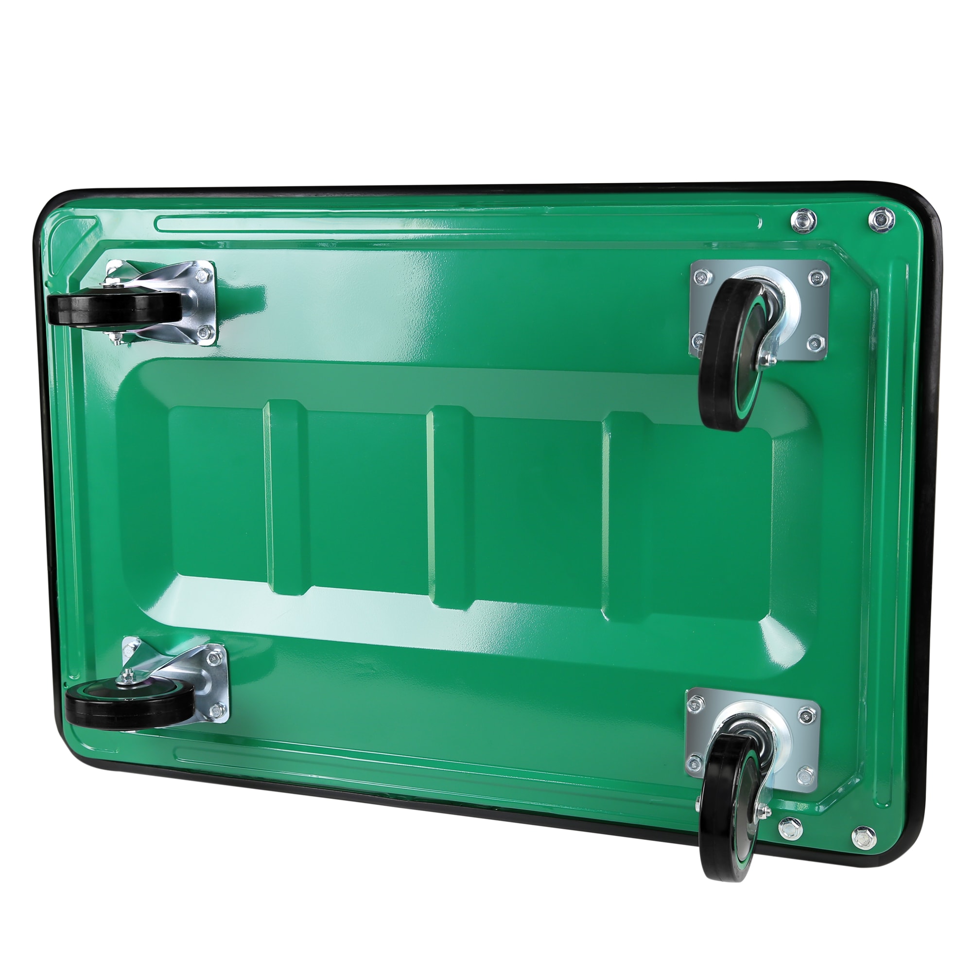Carretilla manual de acero verde de servicio pesado de 660 lb de capacidad con 4 ruedas Siavonce ZX-D0102HAEM8U