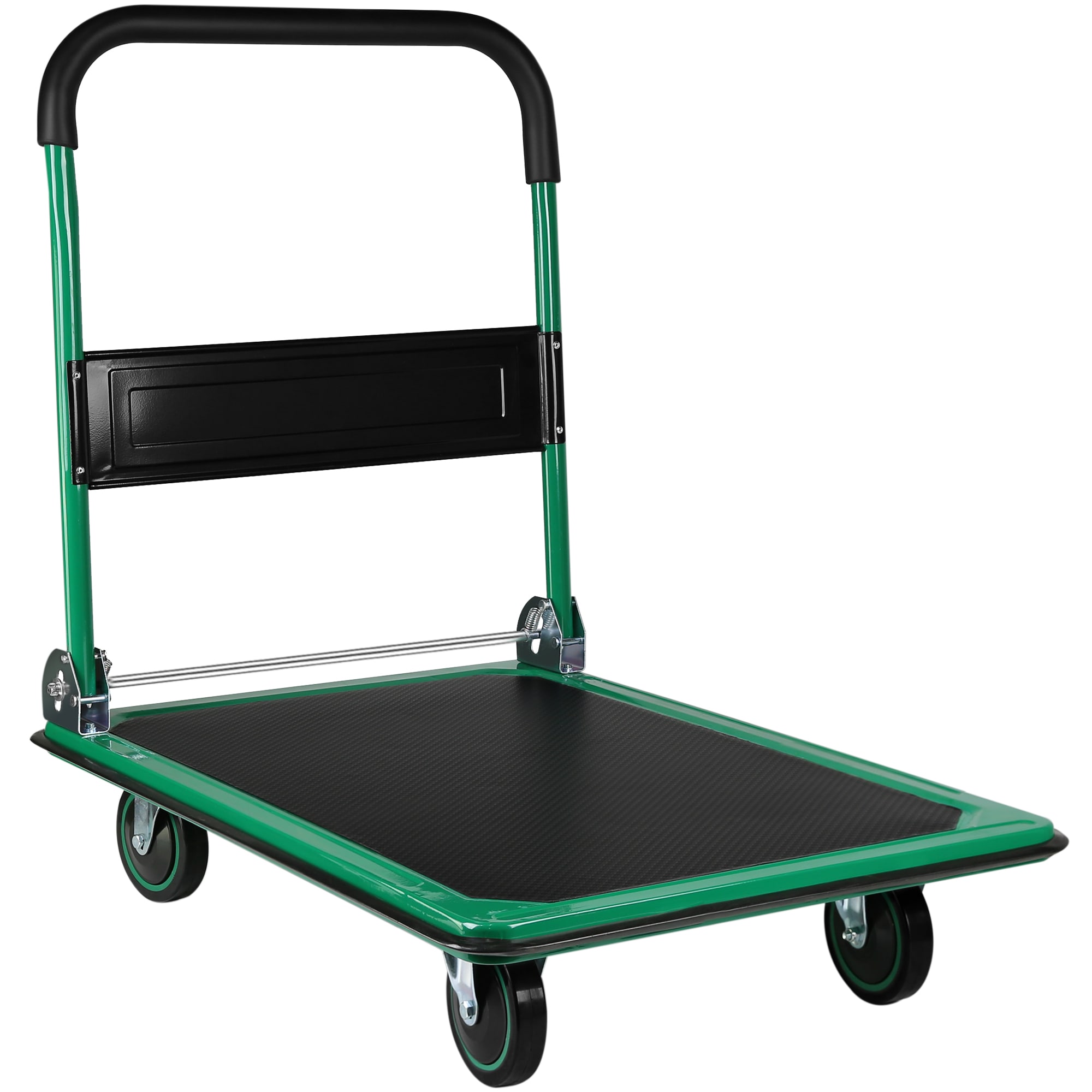 Carretilla manual de acero verde de servicio pesado de 660 lb de capacidad con 4 ruedas Siavonce ZX-D0102HAEM8U