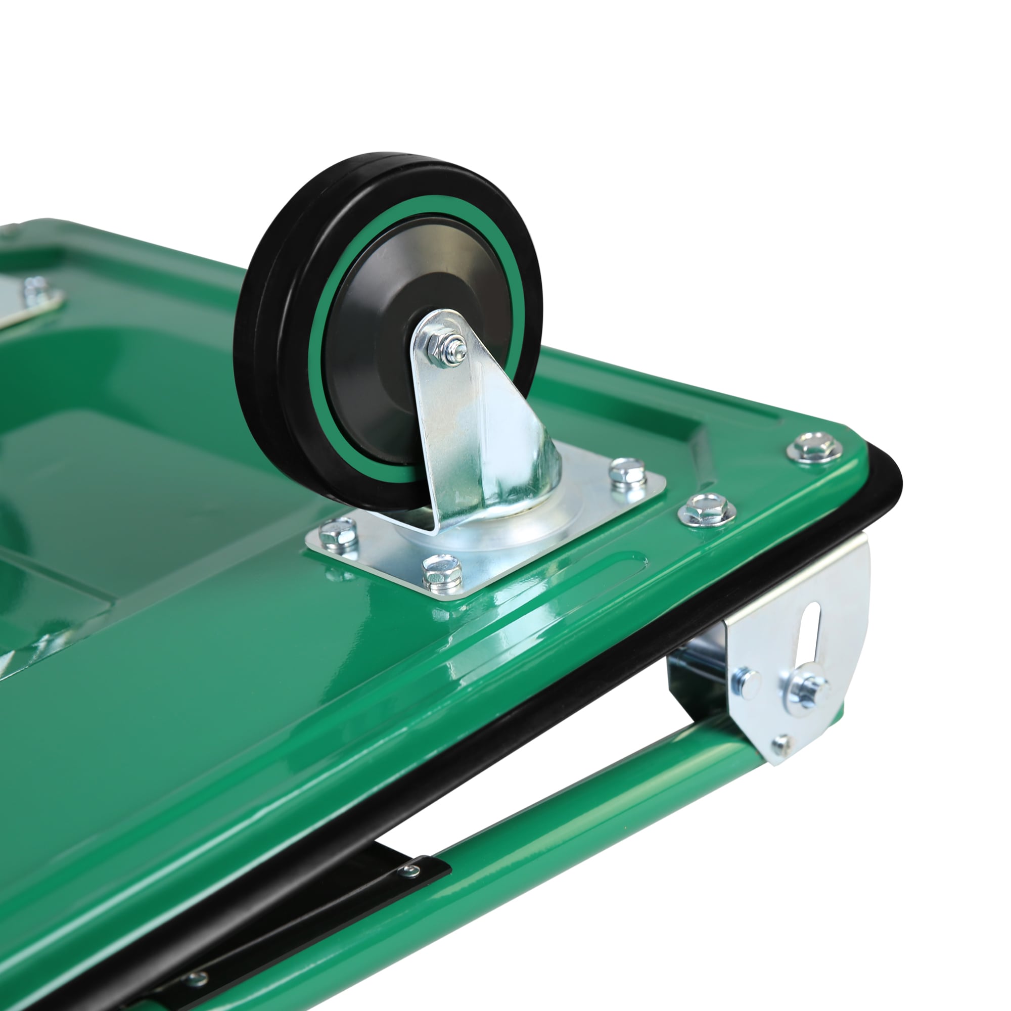 Carretilla manual de acero verde de servicio pesado de 660 lb de capacidad con 4 ruedas Siavonce ZX-D0102HAEM8U