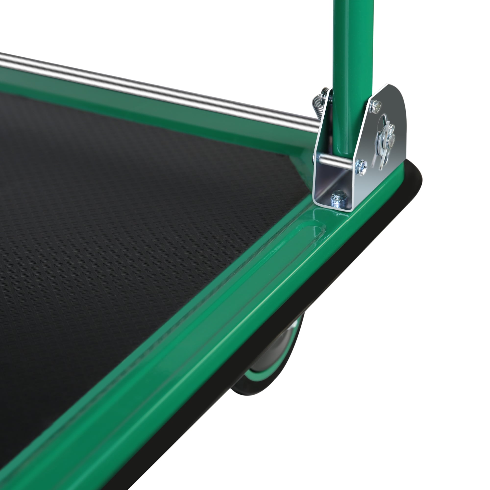 Carretilla manual de acero verde de servicio pesado de 660 lb de capacidad con 4 ruedas Siavonce ZX-D0102HAEM8U